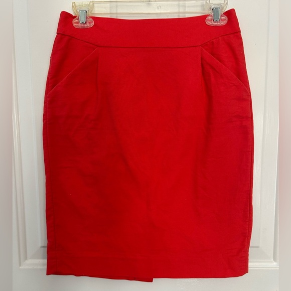J. Crew Women's Coral Pencil Skirt Size 2 - Picture 6 of 8